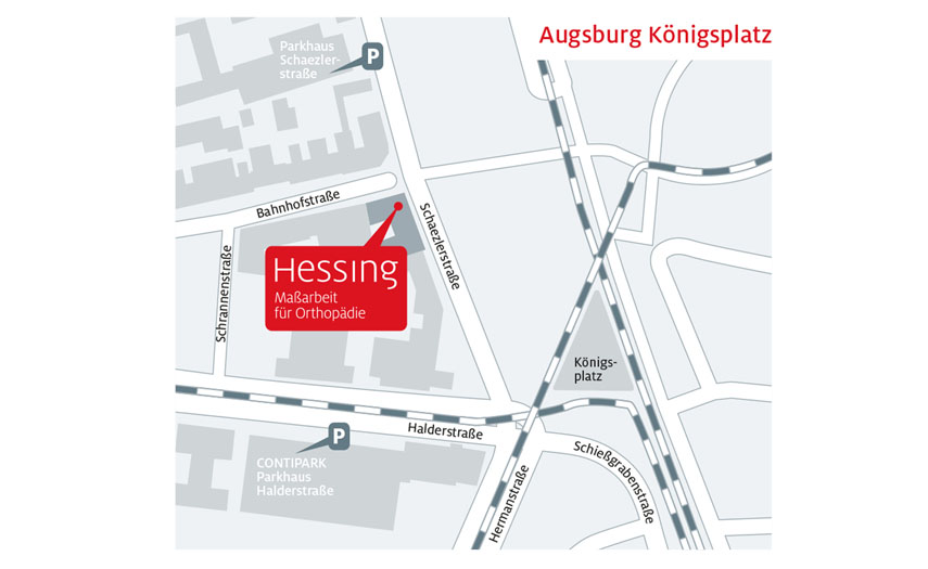Hessing Lageplan Standort Schaezlerstraße