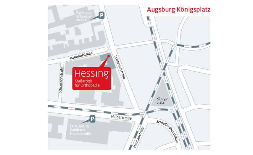 Hessing Lageplan Standort Schaezlerstraße Hessing Lageplan Standort Schaezlerstraße